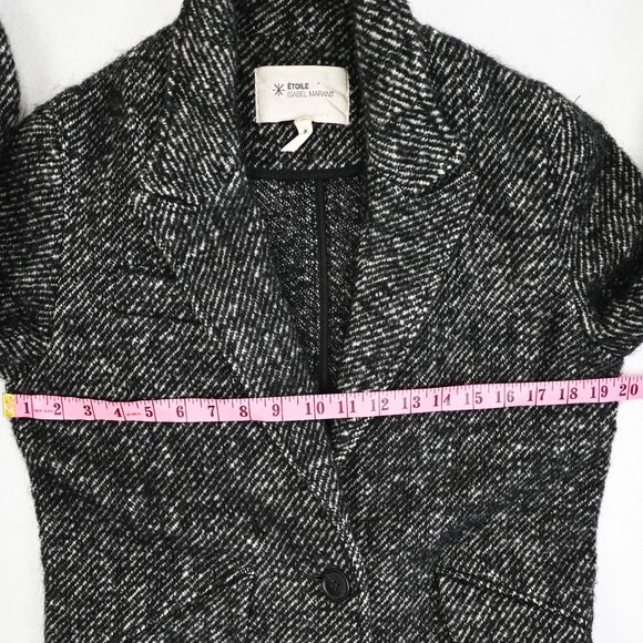 Isabel Marant Etoile Wool Alpaca Blend Tweed Coat - Picture 4 of 6